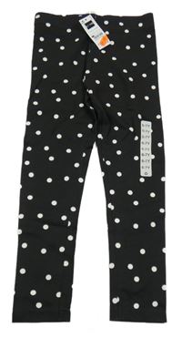 Nové - černo-bílé puntíkaté legíny St. Bernard