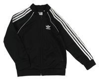 Černo-bílá propínací sportovní mikina Adidas