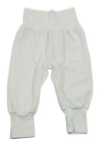 Bílé sametové tepláky H&M