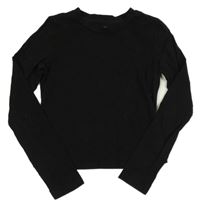 Černé crop triko H&M