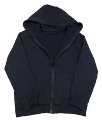 Tmavomodrá propínací mikina s kapucí F&F