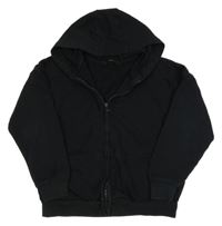 Černá propínací oversize mikina s kapucí George