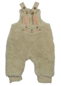 Smetanové huňaté laclové podšité kalhoty se zajíčkem Topomini