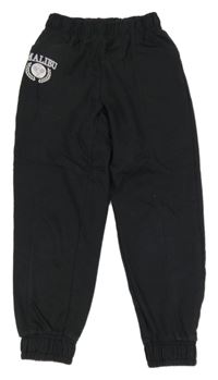 Černošedé tepláky s nápisem a tenisovými raketami max