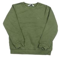 Khaki mikina s výšivkou everyday