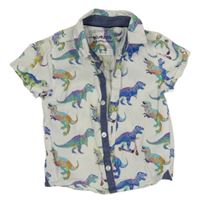 Bílá košile s dinosaury Bluezoo