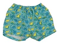 Světlemodré plážové kraťasy s dinosaury 