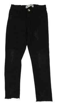 Černé skinny rifle ošoupaného vzhledu Denim Co.