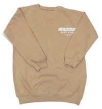 Hnědá oversize dlouhá mikina s nápisy F&F
