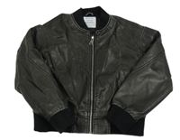 Černá koženková podšitá bunda zn. Primark