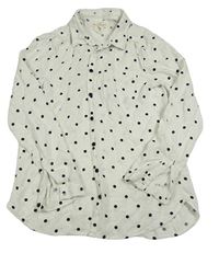 Bílá puntíkatá halenka H&M