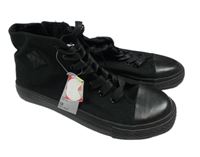 Nové - Černé textilní kotníkové tenisky Matalan vel. 37