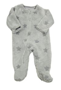Šedý chlupatý overal s hvězdami F&F