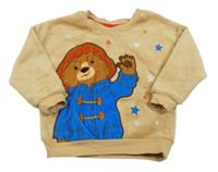 Hnědá chlupatá mikina s Paddingtonem Tu