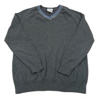 Tmavošedý melírovaný svetr