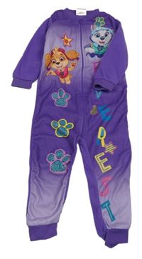 Fialový fleecový overal s Everest a Skye Nickelodeon