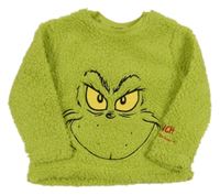 Limetková huňatá mikina s Grinchem Primark