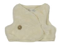 Krémová chlupatá podšitá vesta F&F