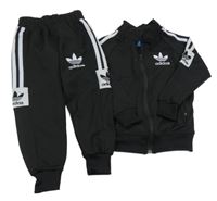 2set - Černá sportovní propínací mikina + tepláky Adidas