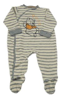 Béžovo-šedý pruhovaný overal s Púem C&A