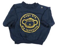 Tmavomodrá oversize mikina s opicí George