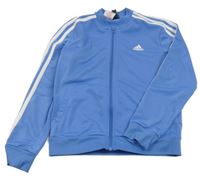 Modrofialová sportovní propínací mikina s logem Adidas