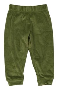 Khaki plyšové tepláky Lupilu