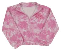 Růžová batikovaná mikina s motýly Dunnes