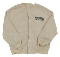 Béžový šusťákový bomber s nápisem Shein