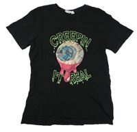 Černé tričko s měnícím okem H&M