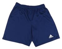Tmavomodré sportovní funkční kraťasy s logem Adidas