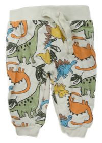 Bílé tepláky s dinosaury Ergee