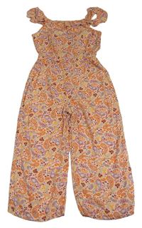 Meruňkový vzorovaný culottes overal zn. Primark