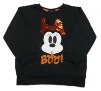 Černá mikina s Minnnie z flitrů Disney