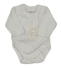 Bílé zavinovací body s liškou Vertbaudet