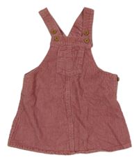 Starorůžové laclové manšestrové šaty Next