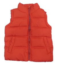 Červená šusťáková zateplená vesta Rebel