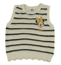 Smetanovo-černá pruhovaná pletená vesta s Minnie Primark