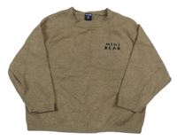 Hnědý lehký svetr s nápisem kiabi