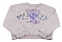 Lila oversize mikina s jednorožci 