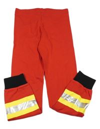 Červené pyžamové kalhoty s pruhem - hasiči H&M