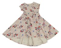 Bílo-červeno-modré vzorované šaty s hvězdičkami M&Co.