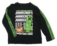 Černo-zelené pyžamové triko s Minecraft Next