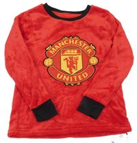 Nové - červené plyšové pyžamové triko - Manchester United Dunnes