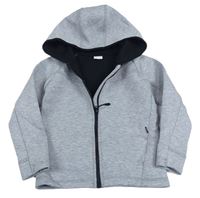 Šedá propínací tech fleece mikina s kapucí F&F