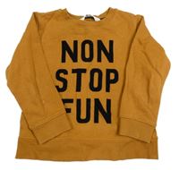Medová mikina s nápisem zn. H&M