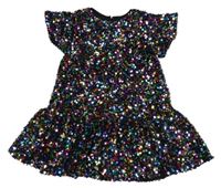 Černo-barevné šaty s flitry Primark