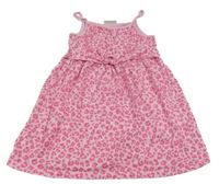 Růžové šaty s leopardím vzorem Matalan