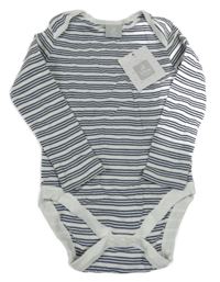 Nové - Bílo-tmavomodré pruhované body Disney