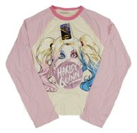 Nové - Smetanovo-růžové triko - Harley Quinn 